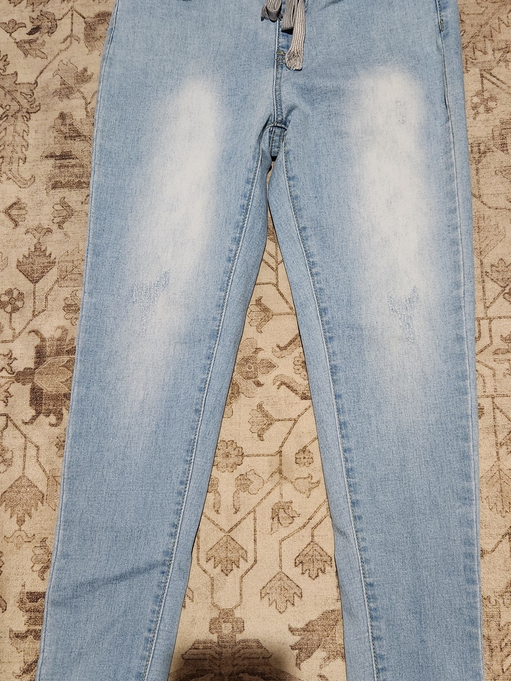 GOGO Light Blue Skinny Jeans for Women - Faded Stretch Denim